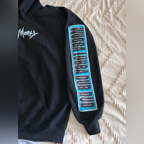 Rick and Morty Adult Swim Pop Culture Trippy Graphic Hoodie Sweatshirt EUC Sz L - Picture 5 of 6